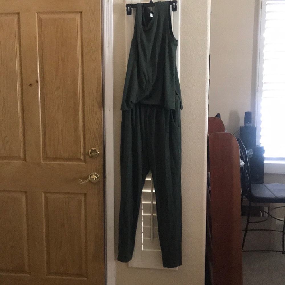 CABi green jumpsuit -Med